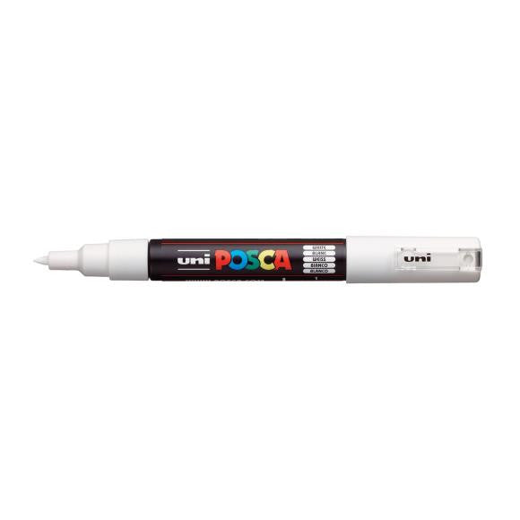 Uni Posca Paint Pen Marker Extra Fine Bullet Tip 1M: White