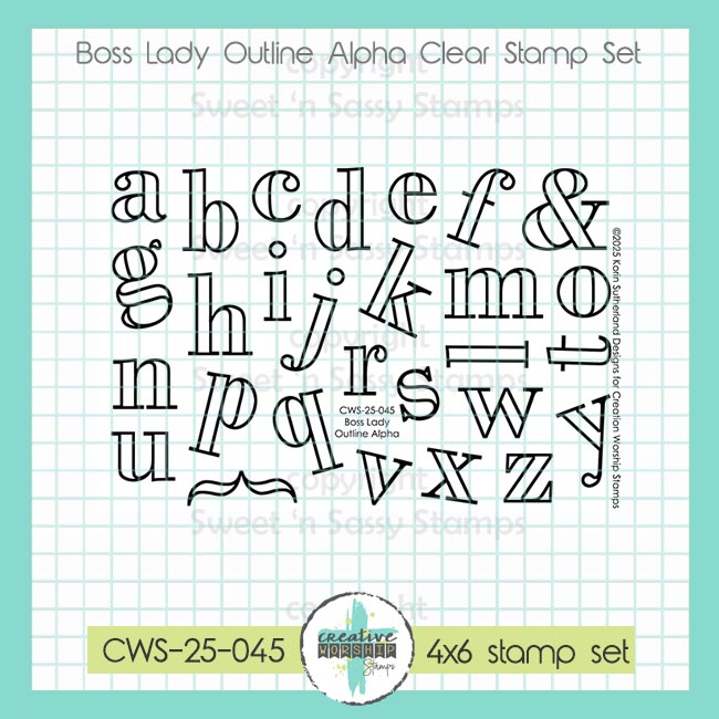 Boss Lady Outline Alpha Clear Stamp Set