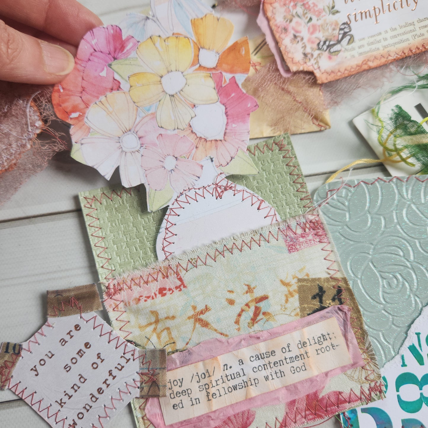 Stamping by the Sea-Tybee Island: Stitched Fabric/Paper Clusters & Ephemera Workshop