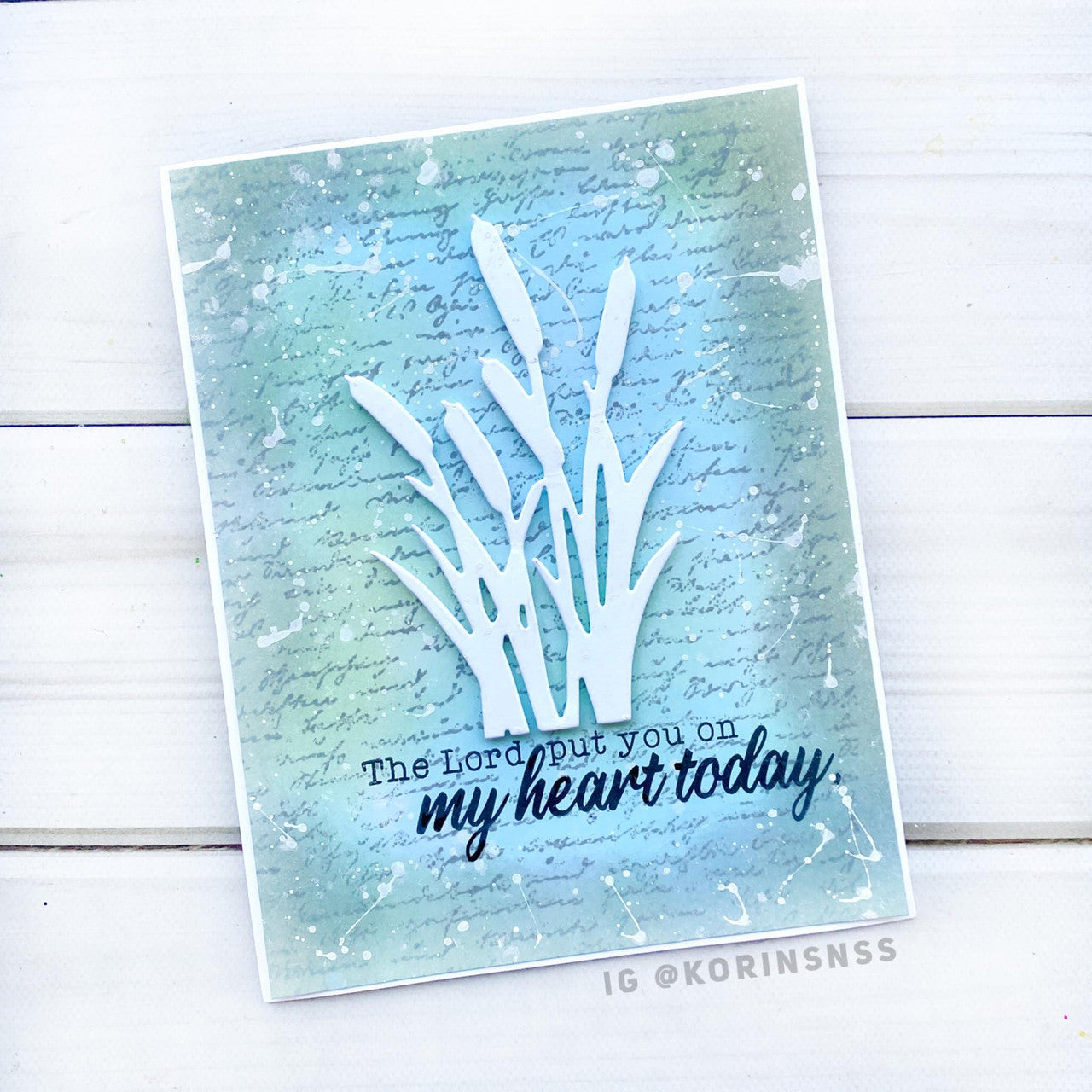 Script Background Clear Stamp