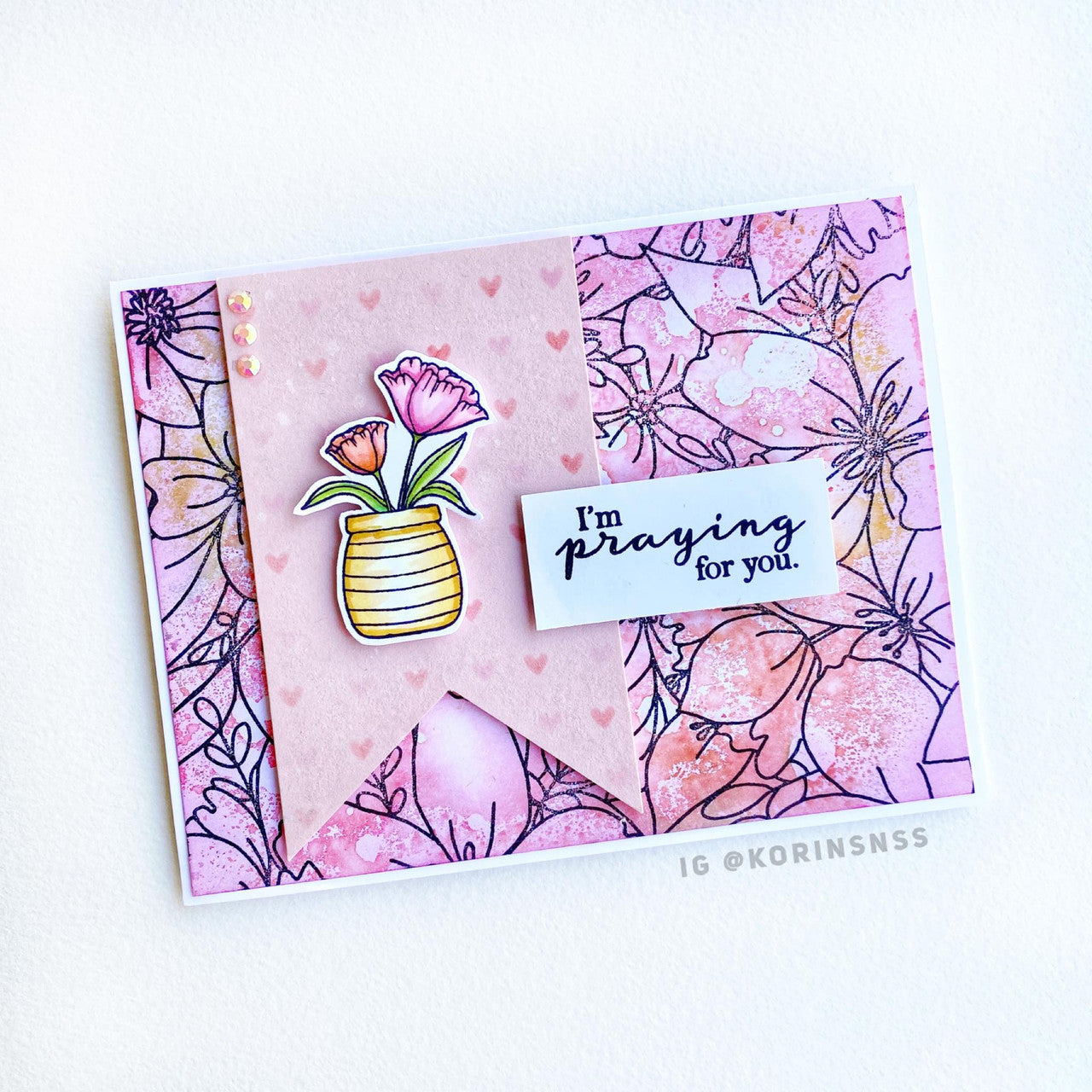 Flower Bunch Background Clear Stamp