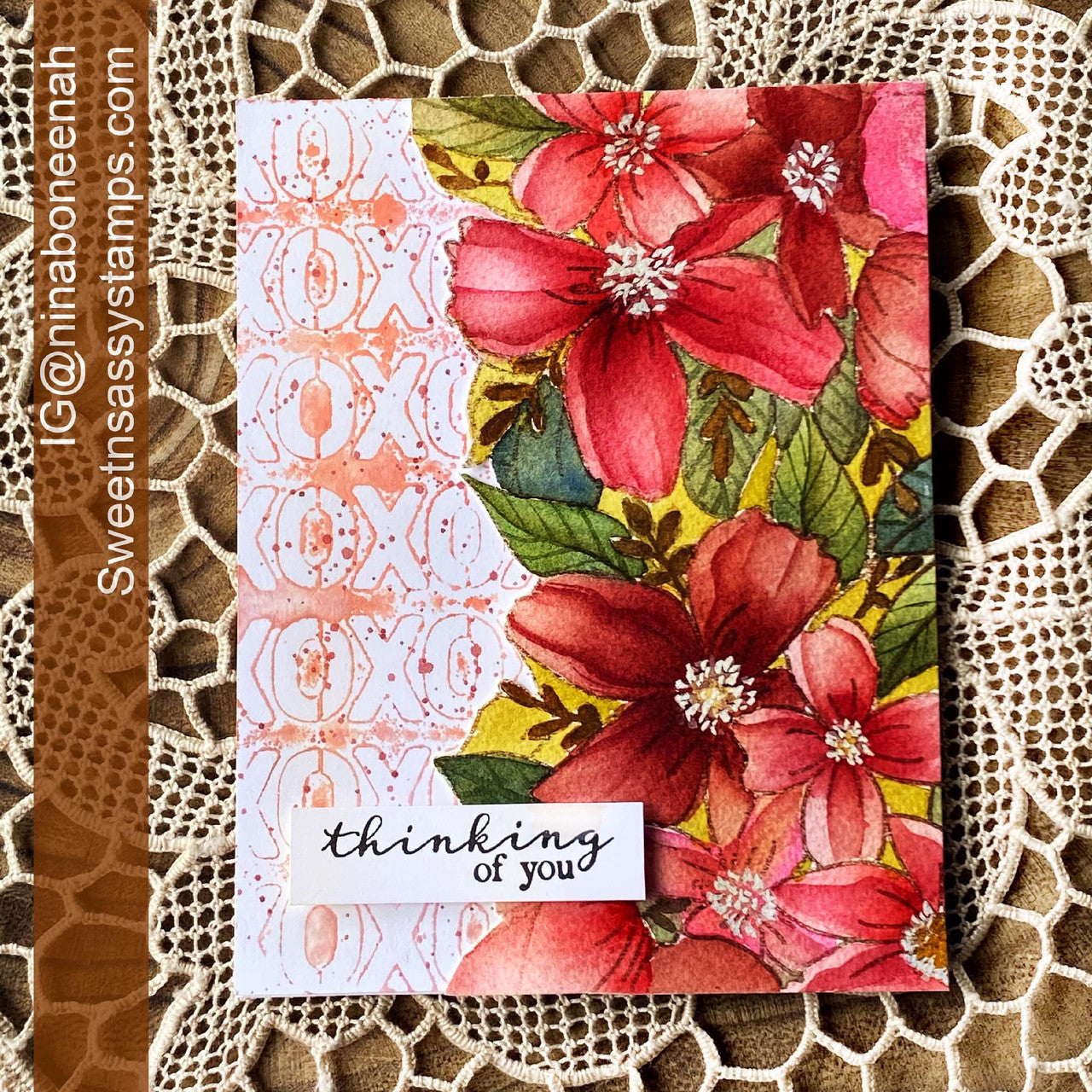 Flower Bunch Background Clear Stamp