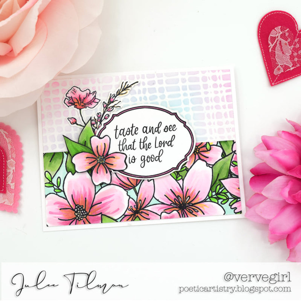 Flower Bunch Background Clear Stamp