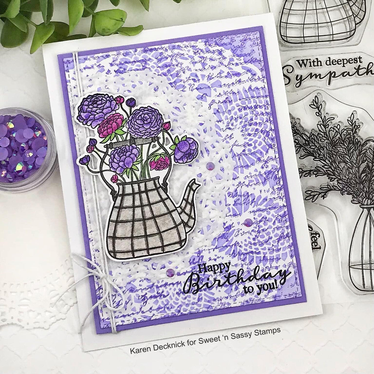 Script Background Clear Stamp