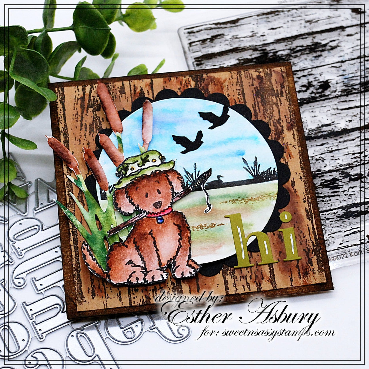 Shiplap Background Clear Stamp