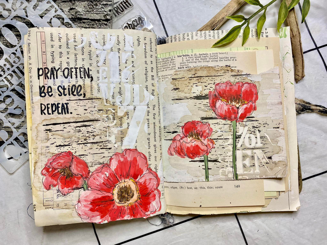 Shiplap Background Clear Stamp