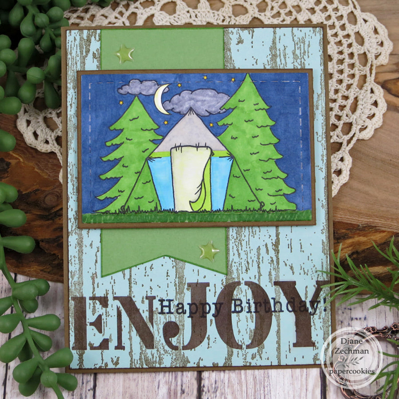 Shiplap Background Clear Stamp