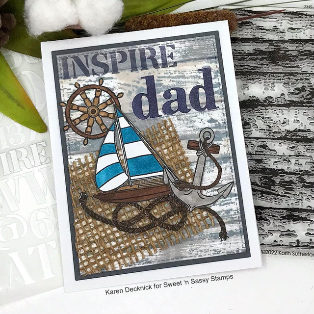 Shiplap Background Clear Stamp