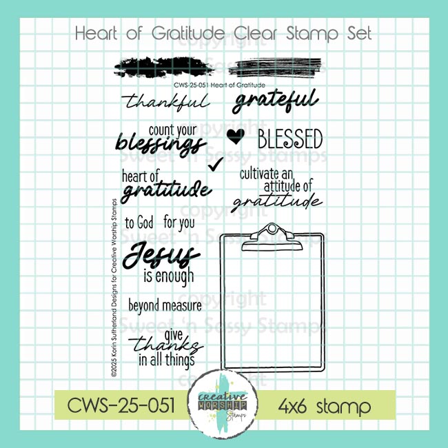 Heart of Gratitude Clear Stamp Set
