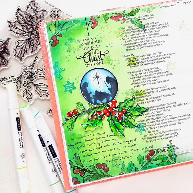 Holly Christmas Clear Stamp Set