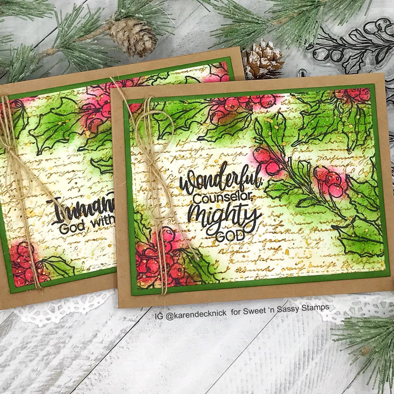 Script Background Clear Stamp