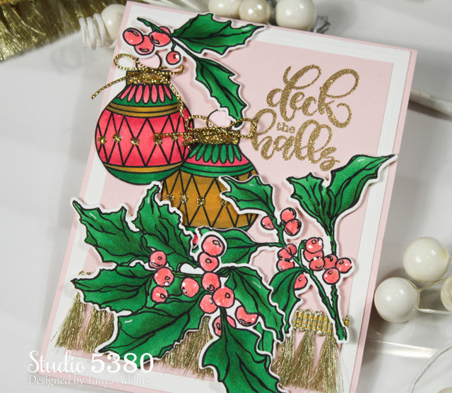 Holly Christmas Clear Stamp Set
