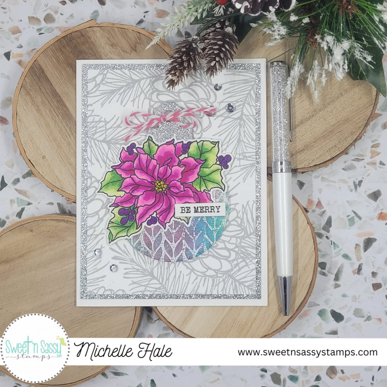 Pinecone Background Clear Stamp