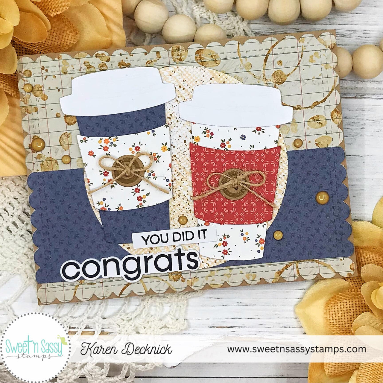 Coffee Background Clear Stamp