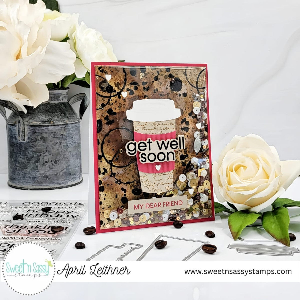 Coffee Background Clear Stamp