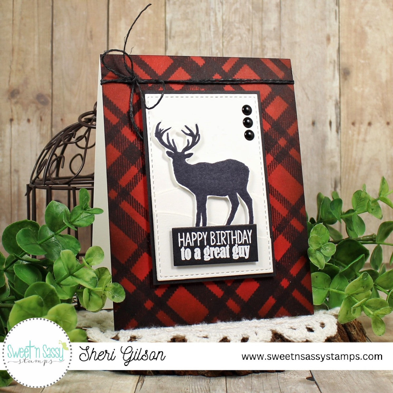 Diagonal Plaid Background Clear Stamp