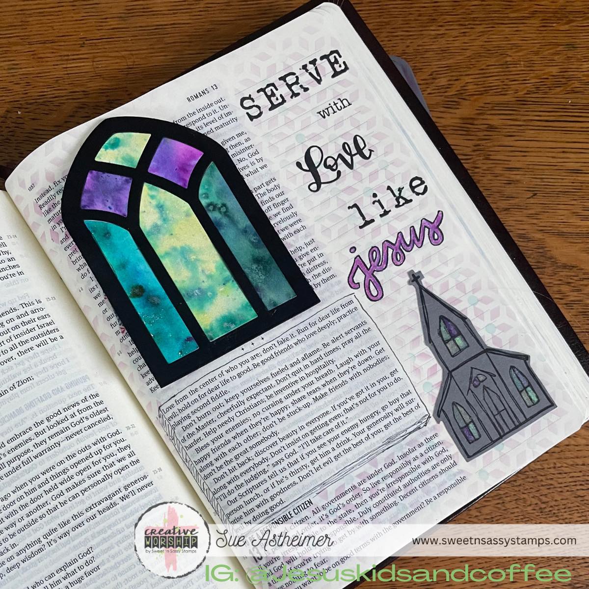Cathedral Windows Stencil