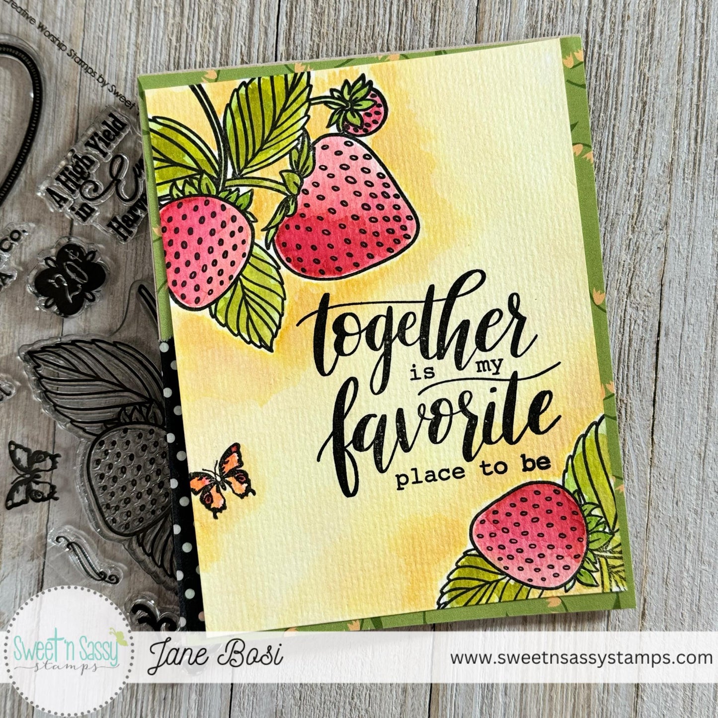 Vintage Strawberry Seed Packet Clear Stamp Set