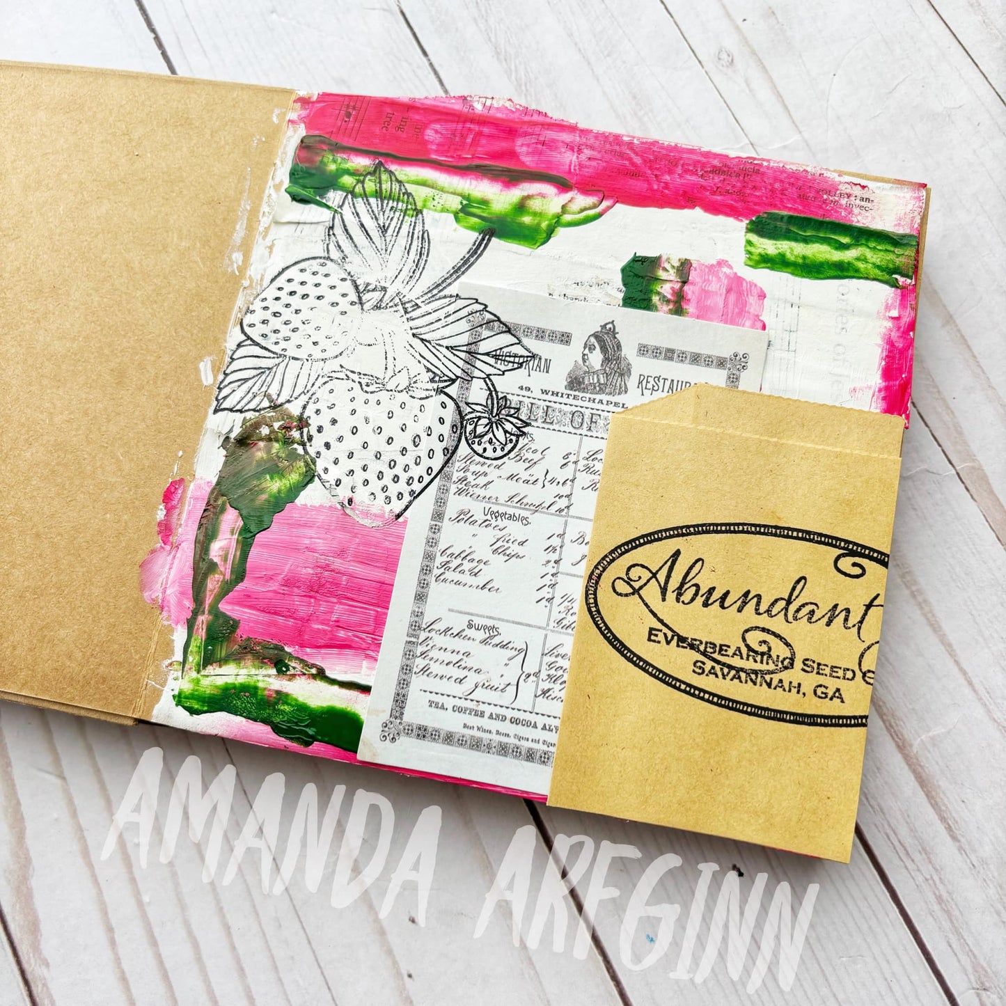 Vintage Strawberry Seed Packet Clear Stamp Set