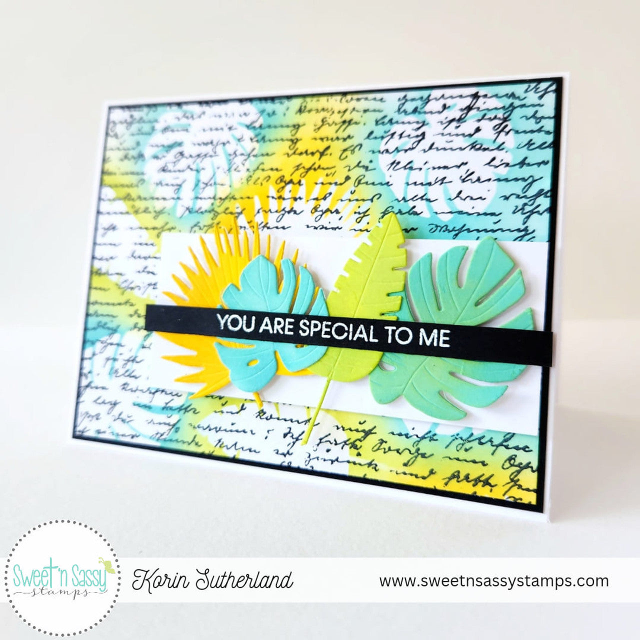 Script Background Clear Stamp