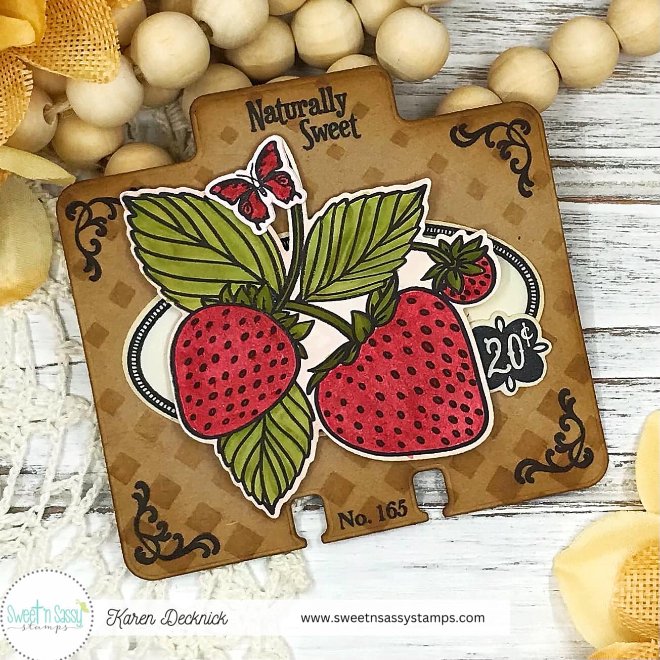 Vintage Strawberry Seed Packet Clear Stamp Set