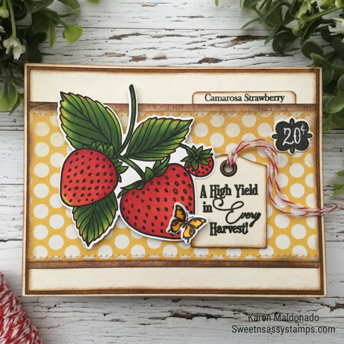 Vintage Strawberry Seed Packet Clear Stamp Set