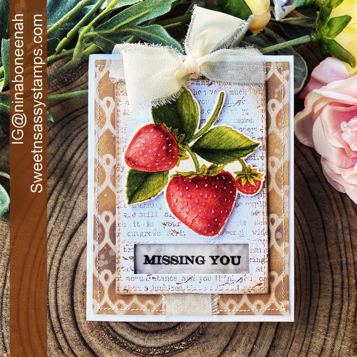 Vintage Strawberry Seed Packet Clear Stamp Set