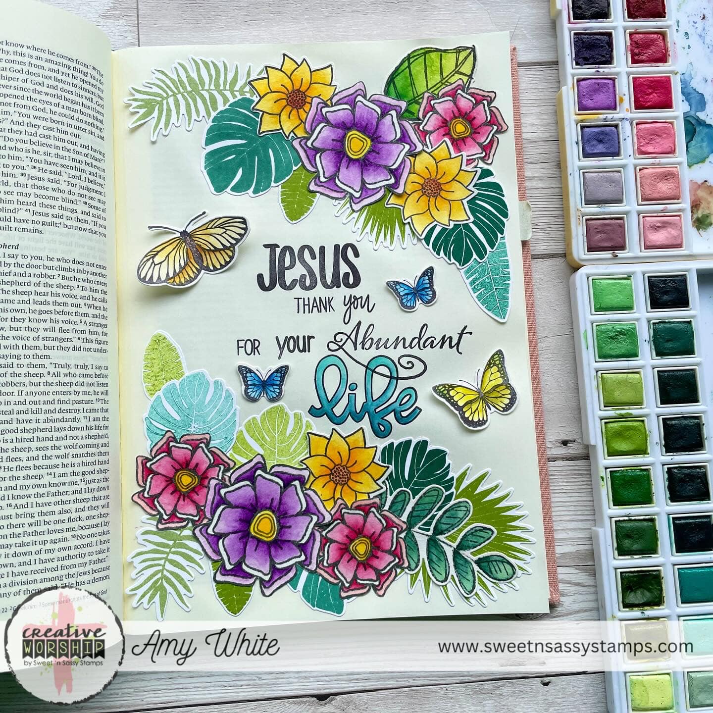 Tropical Foliage Silhouettes Clear Stamp Set