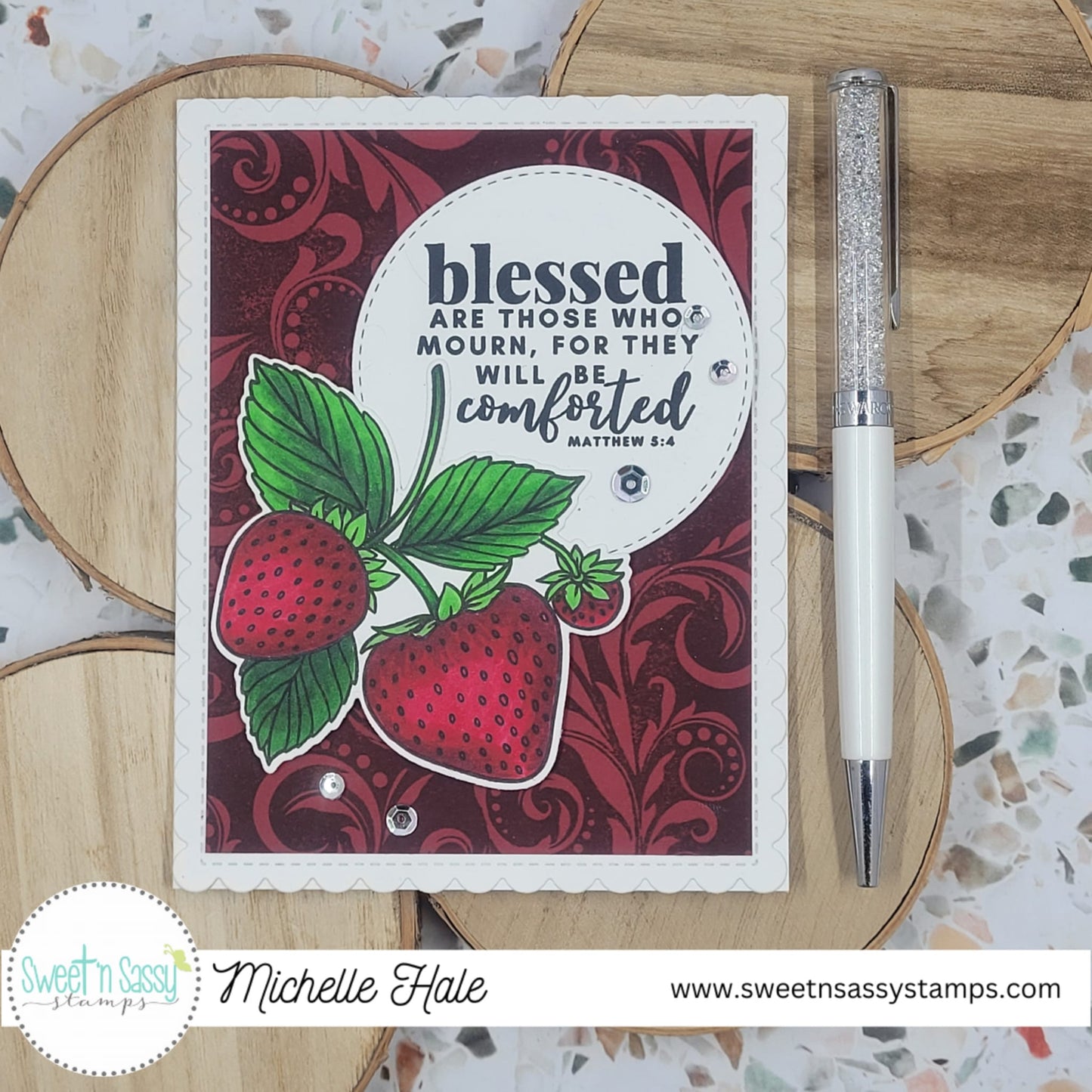 Vintage Strawberry Seed Packet Clear Stamp Set