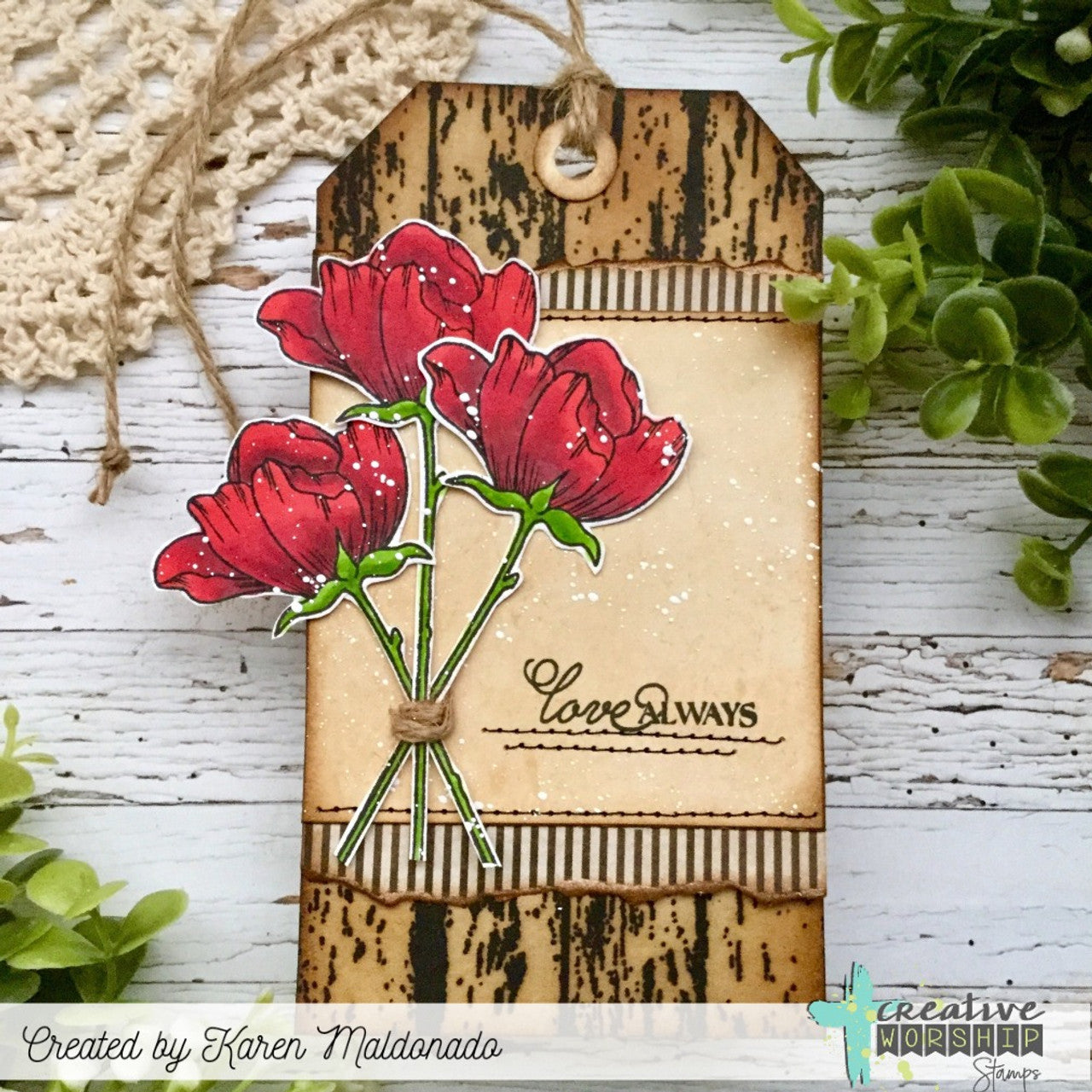Shiplap Background Clear Stamp