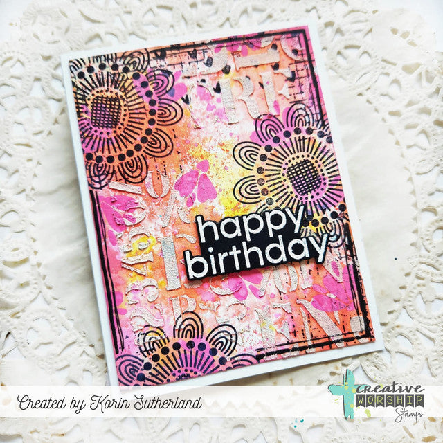 Funky Florals Clear Stamp Set