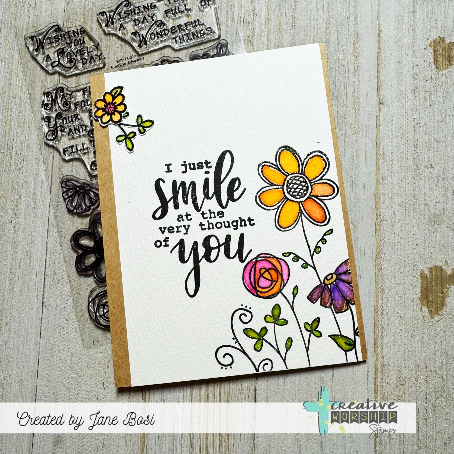 Sunshine & Flowers Clear Stamp Set