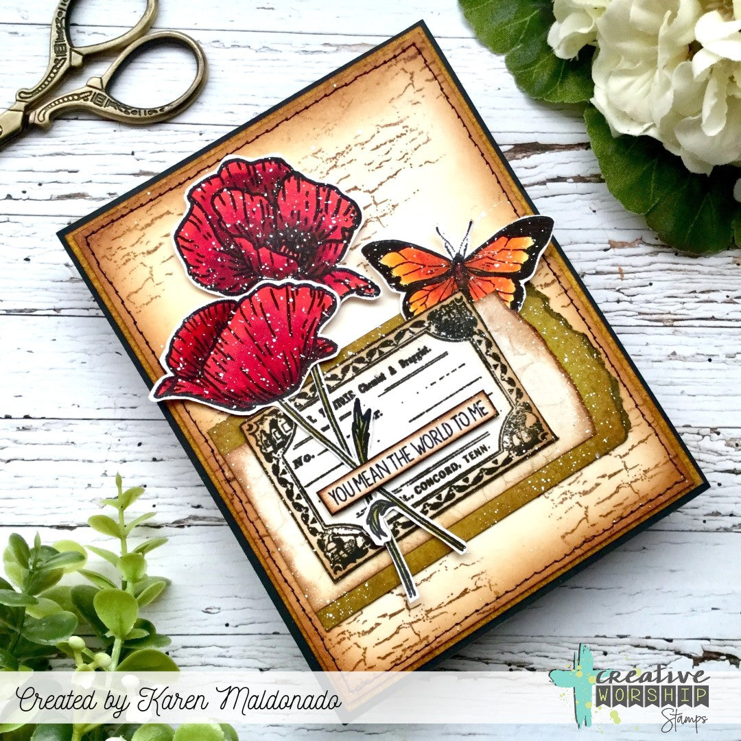 Sentimental Wordfetti Clear Stamp Set