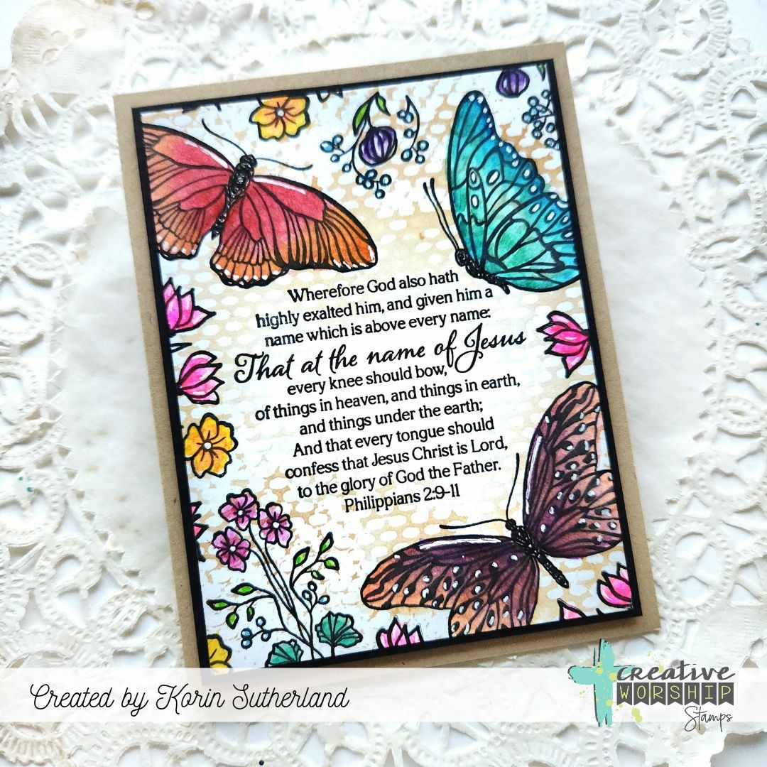 Vintage Butterflies & Blooms Clear Stamp Set