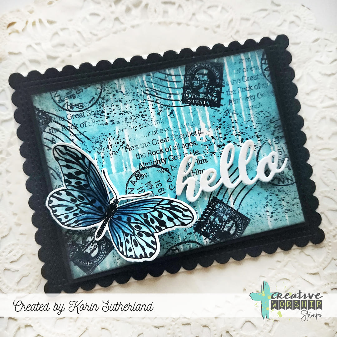 Vintage Butterflies & Blooms Clear Stamp Set