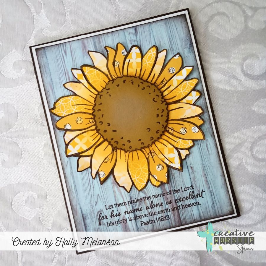 Sunflower Background Clear Stamp