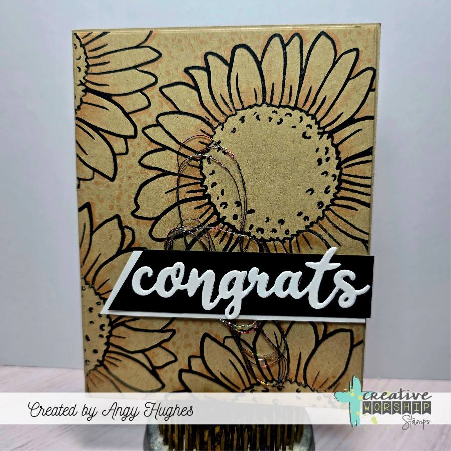 Sunflower Background Clear Stamp
