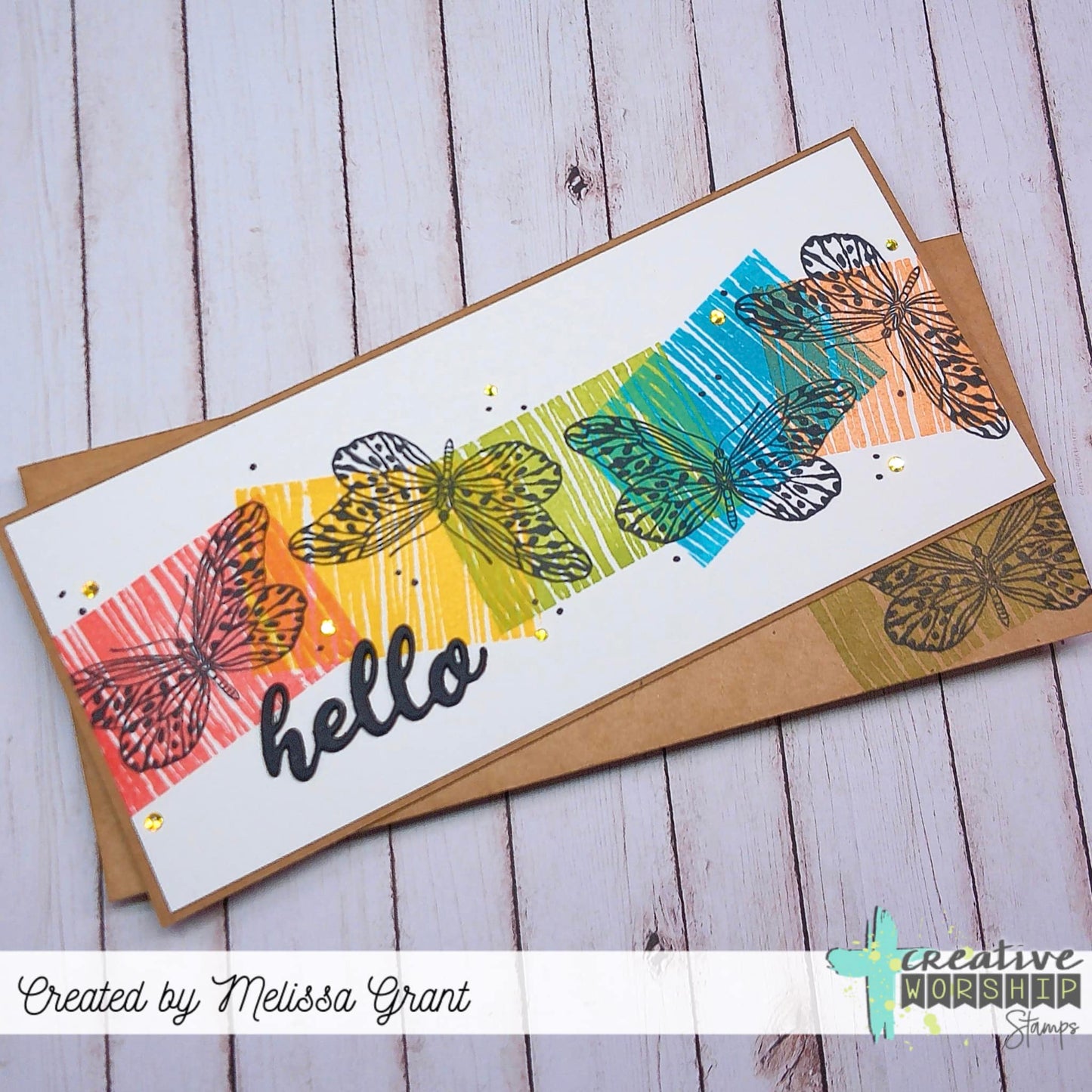 Vintage Butterflies & Blooms Clear Stamp Set