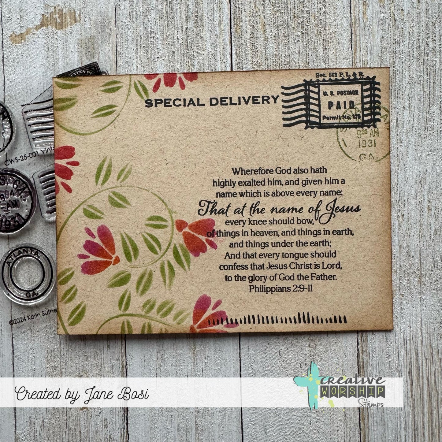 Vintage Postage Clear Stamp Set
