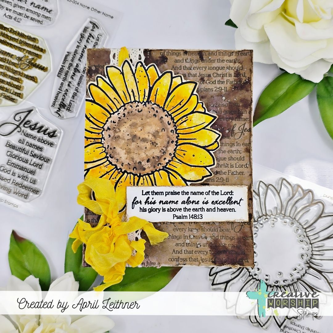 Sunflower Background Clear Stamp