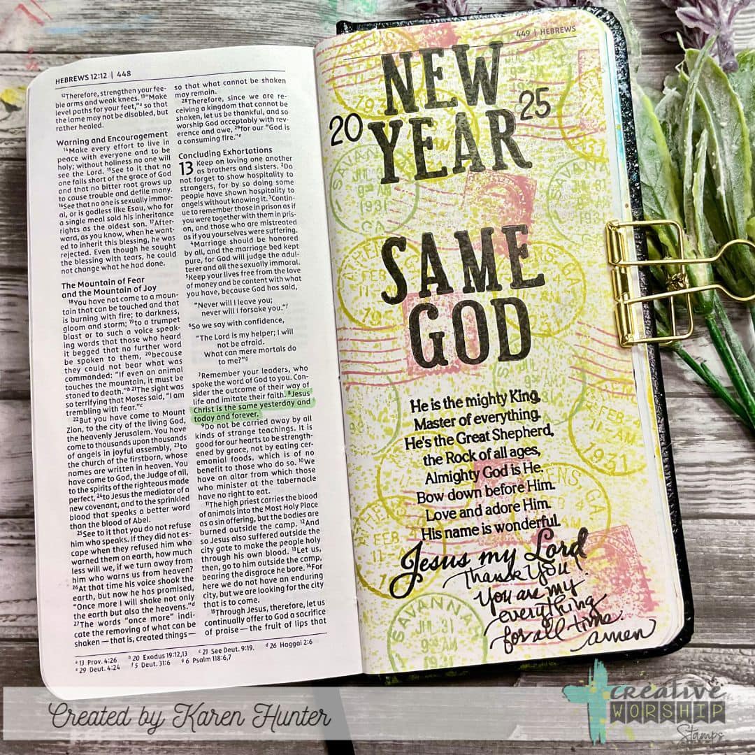 Hope in Him Alpha Clear Stamp Set