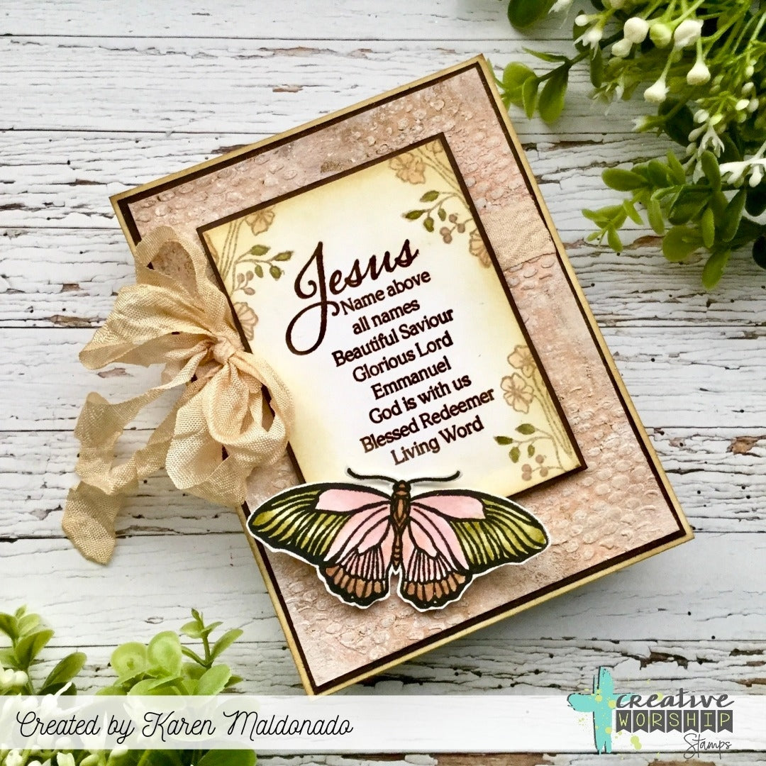 Vintage Butterflies & Blooms Clear Stamp Set