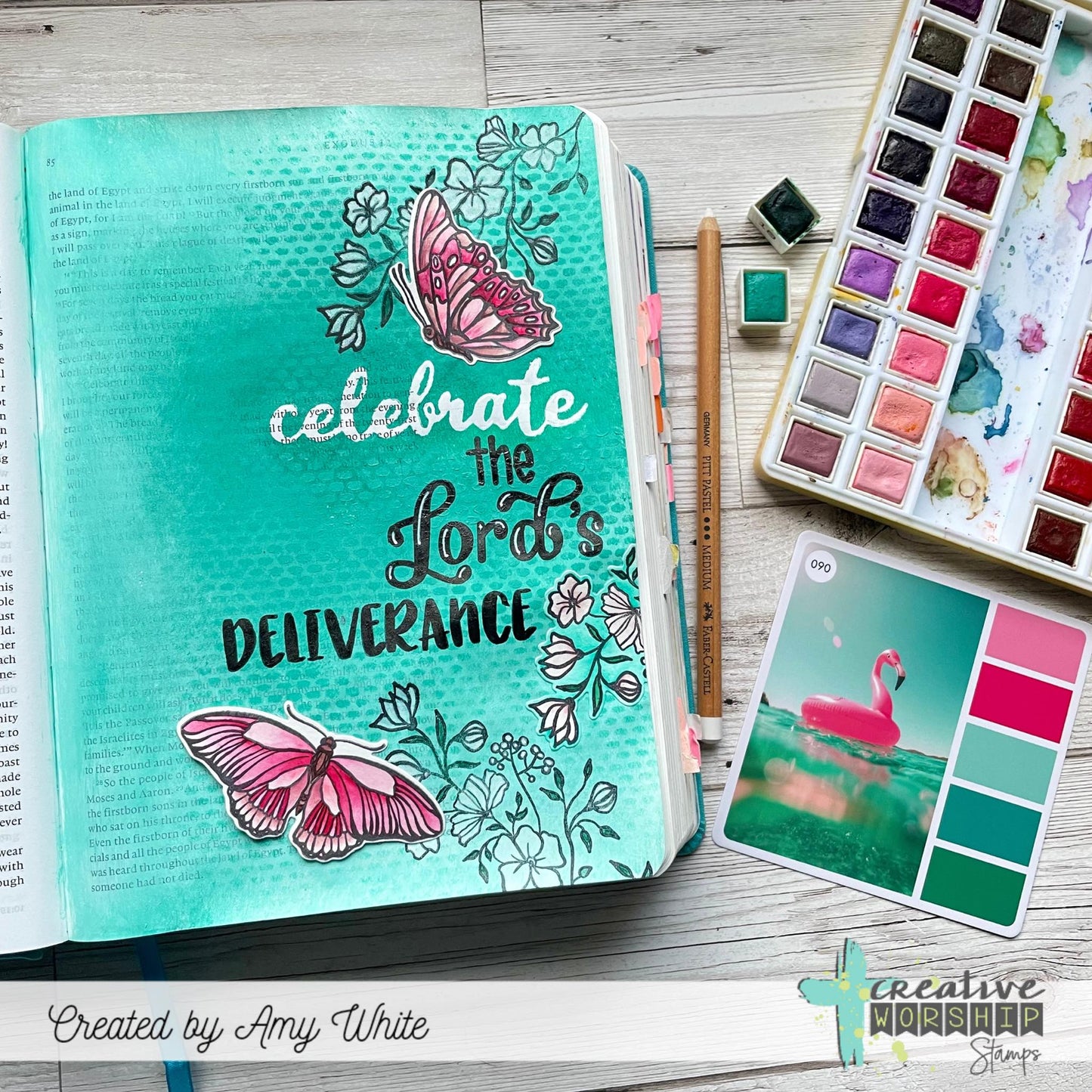 Vintage Butterflies & Blooms Clear Stamp Set