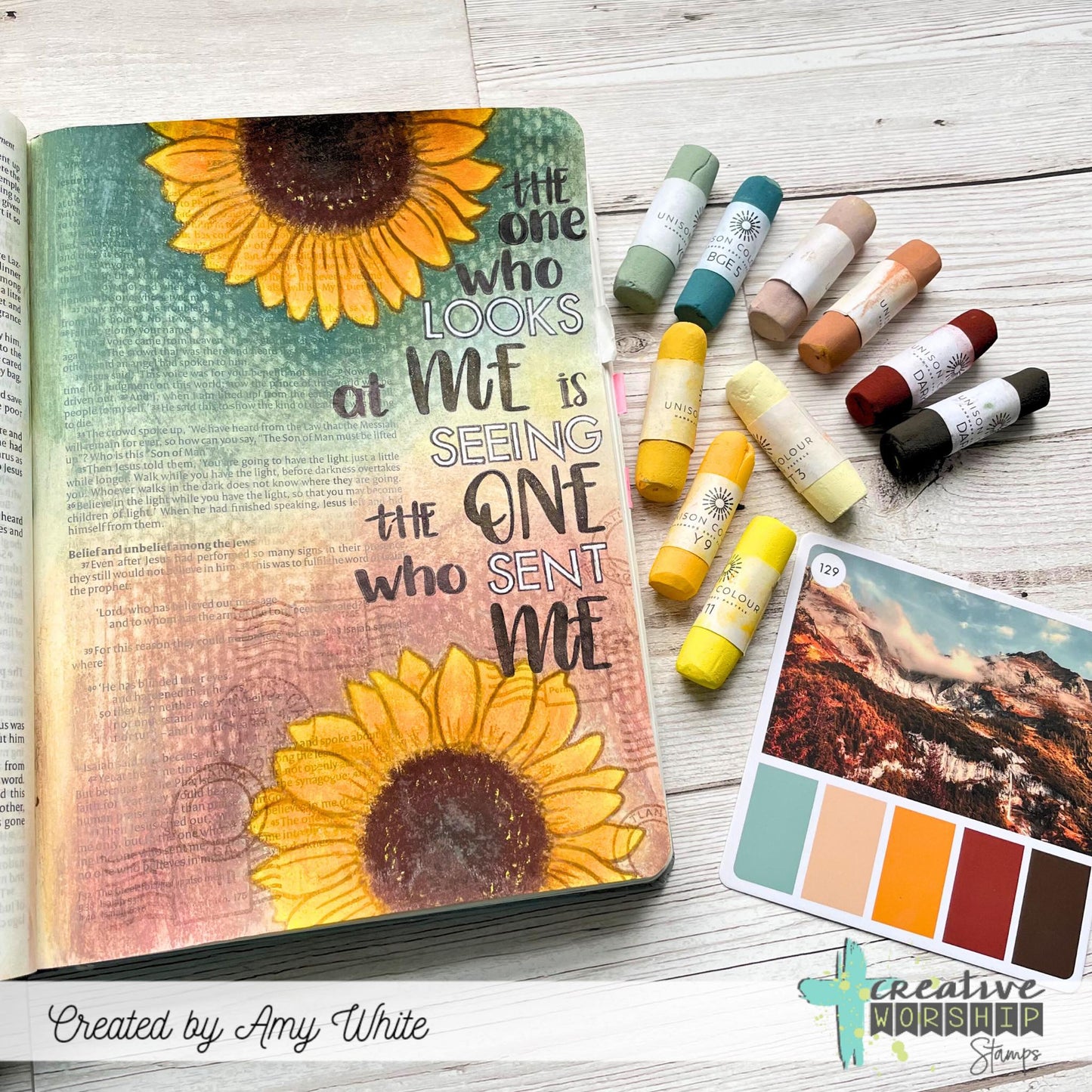 Sunflower Background Clear Stamp