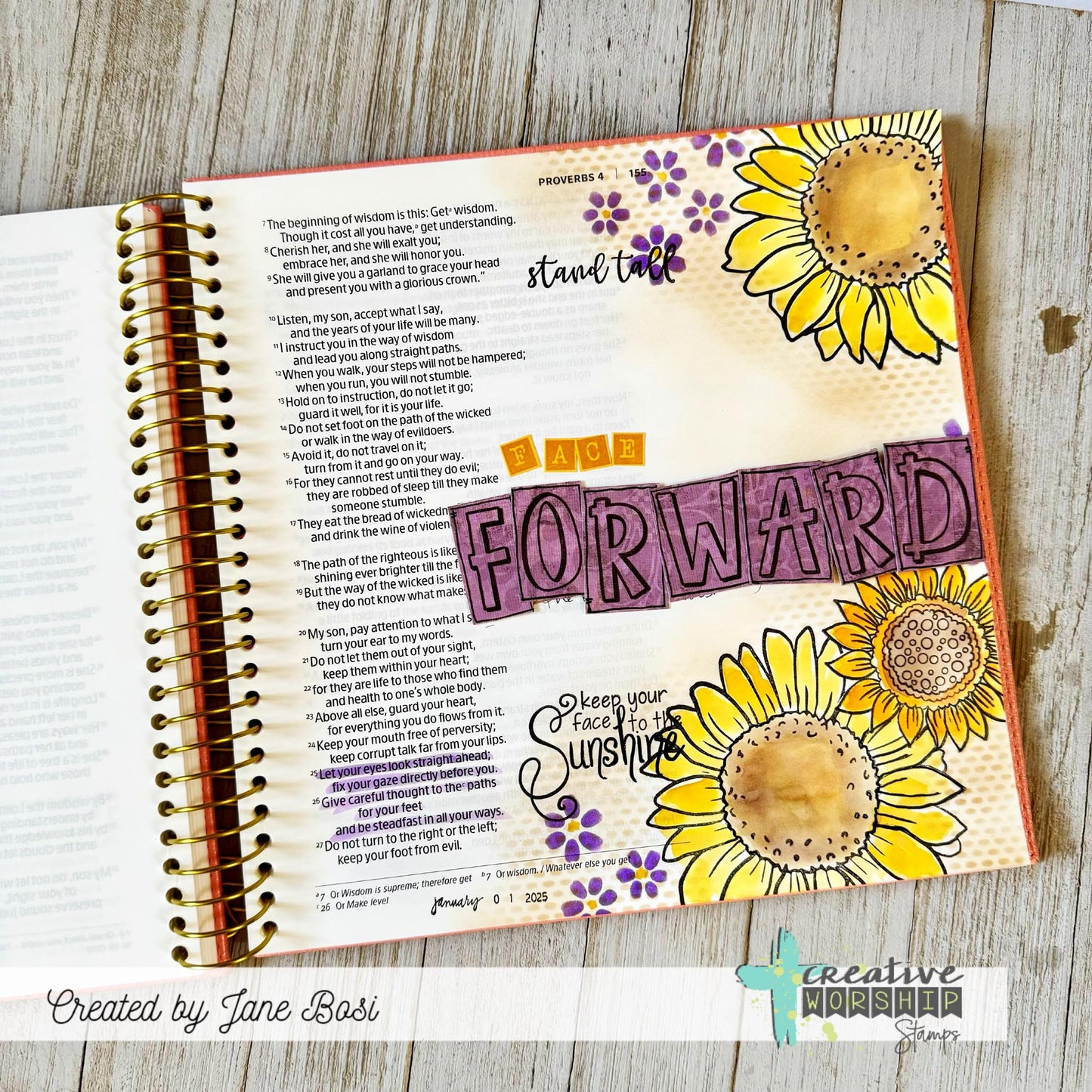 Sunflower Background Clear Stamp