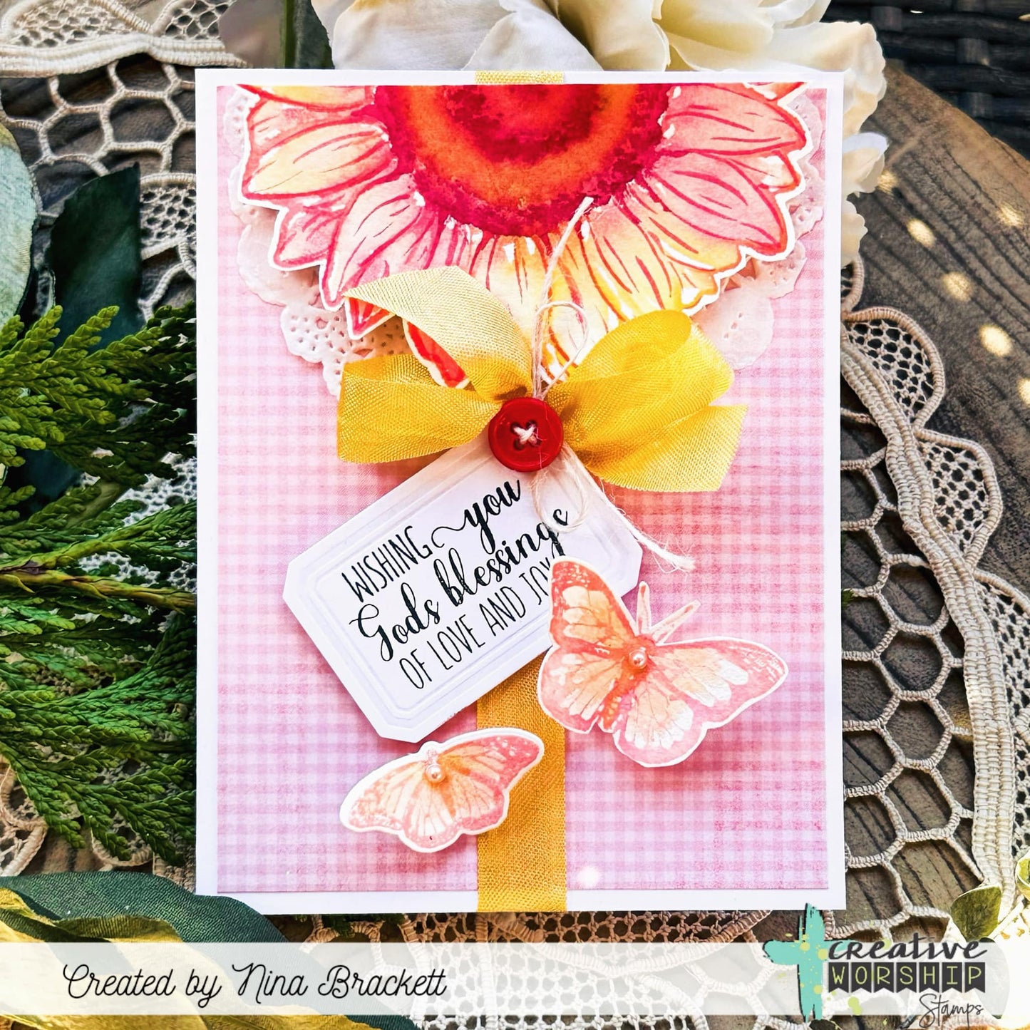 Sunflower Background Clear Stamp