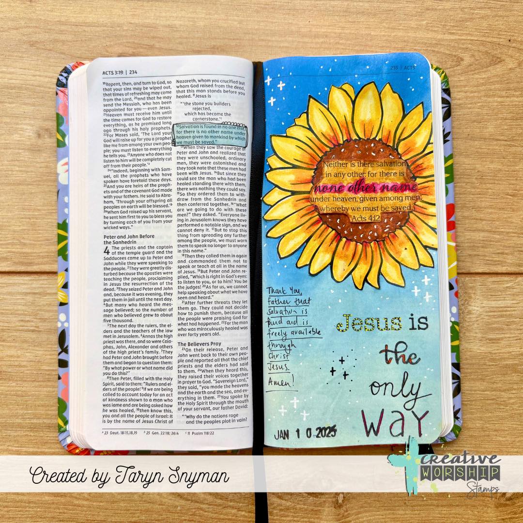 Sunflower Background Clear Stamp