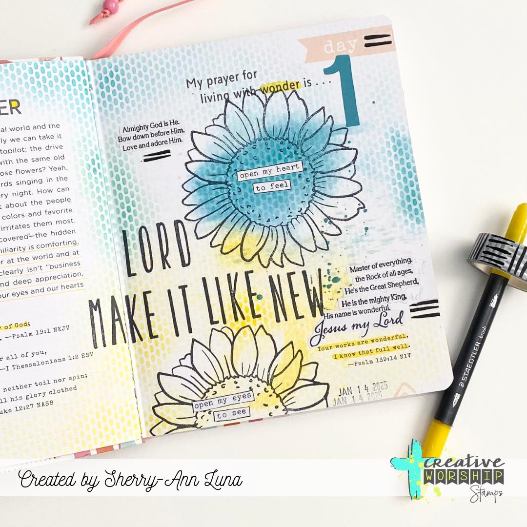 Sunflower Background Clear Stamp