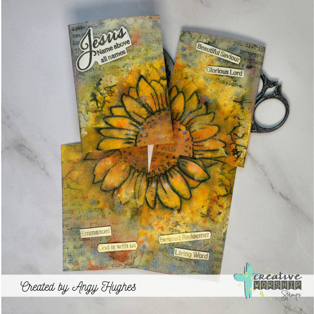 Sunflower Background Clear Stamp