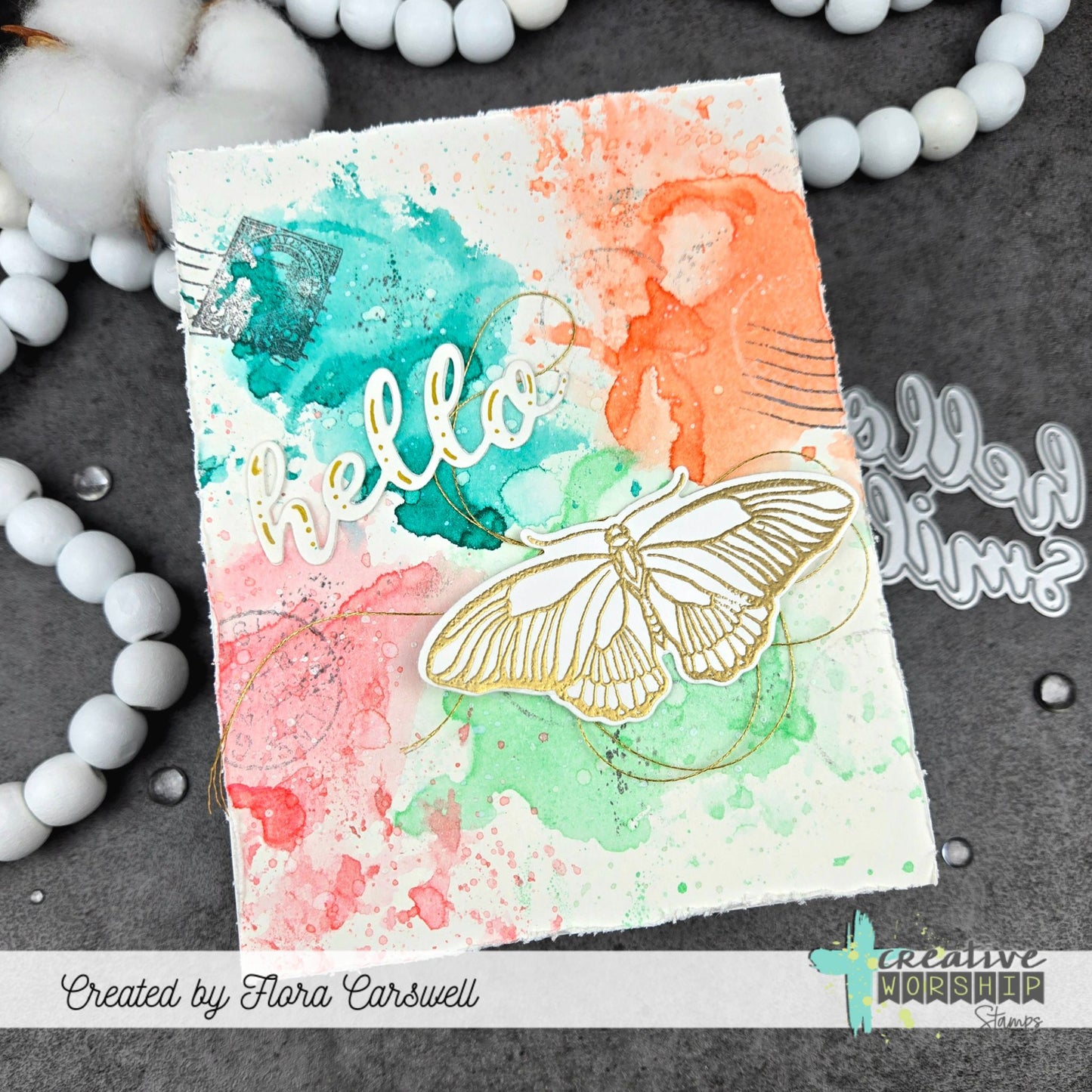 Vintage Butterflies & Blooms Clear Stamp Set